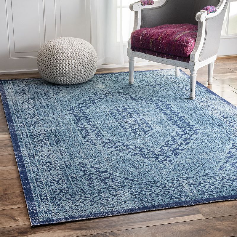 nuLOOM Freda Vintage Floral Garden Lattice Rug