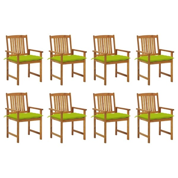 vidaXL Patio Chairs Outdoor Patio Dining Chair with Cushions Solid Wood Acacia