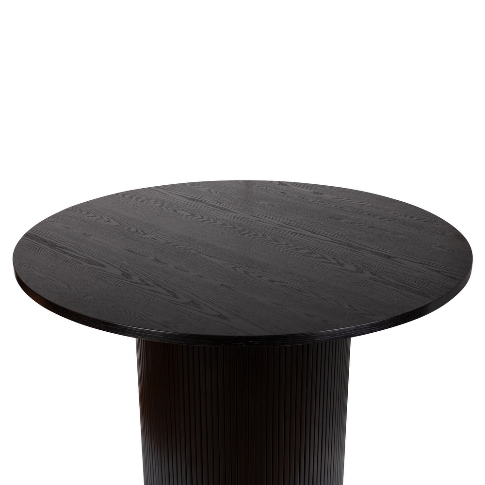 Round Fluted Pedestal Dining Table