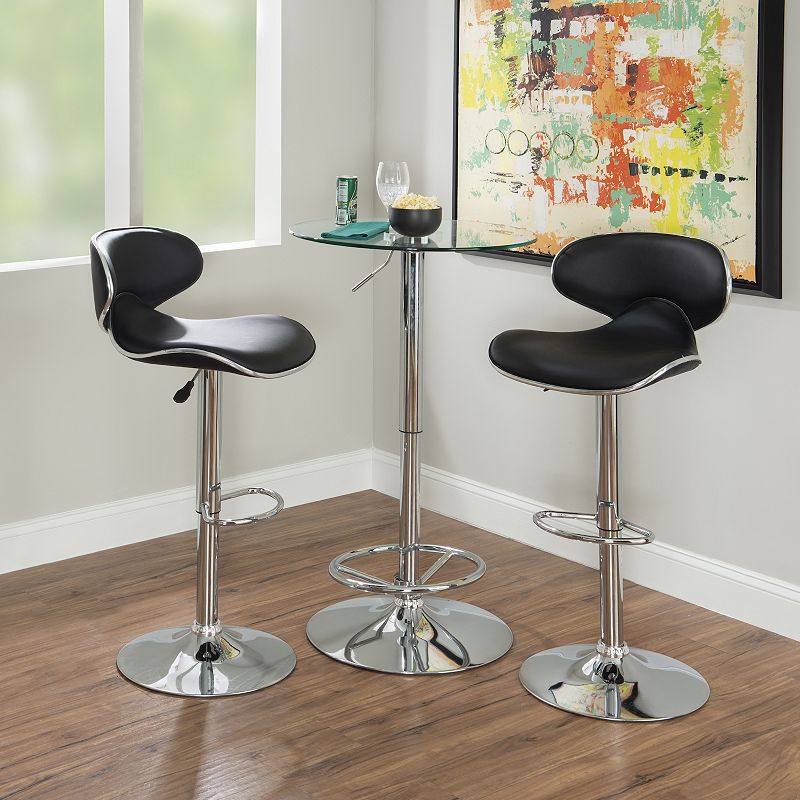 Linon Jenna Adjustable Pub Table and Stool 3-piece Set