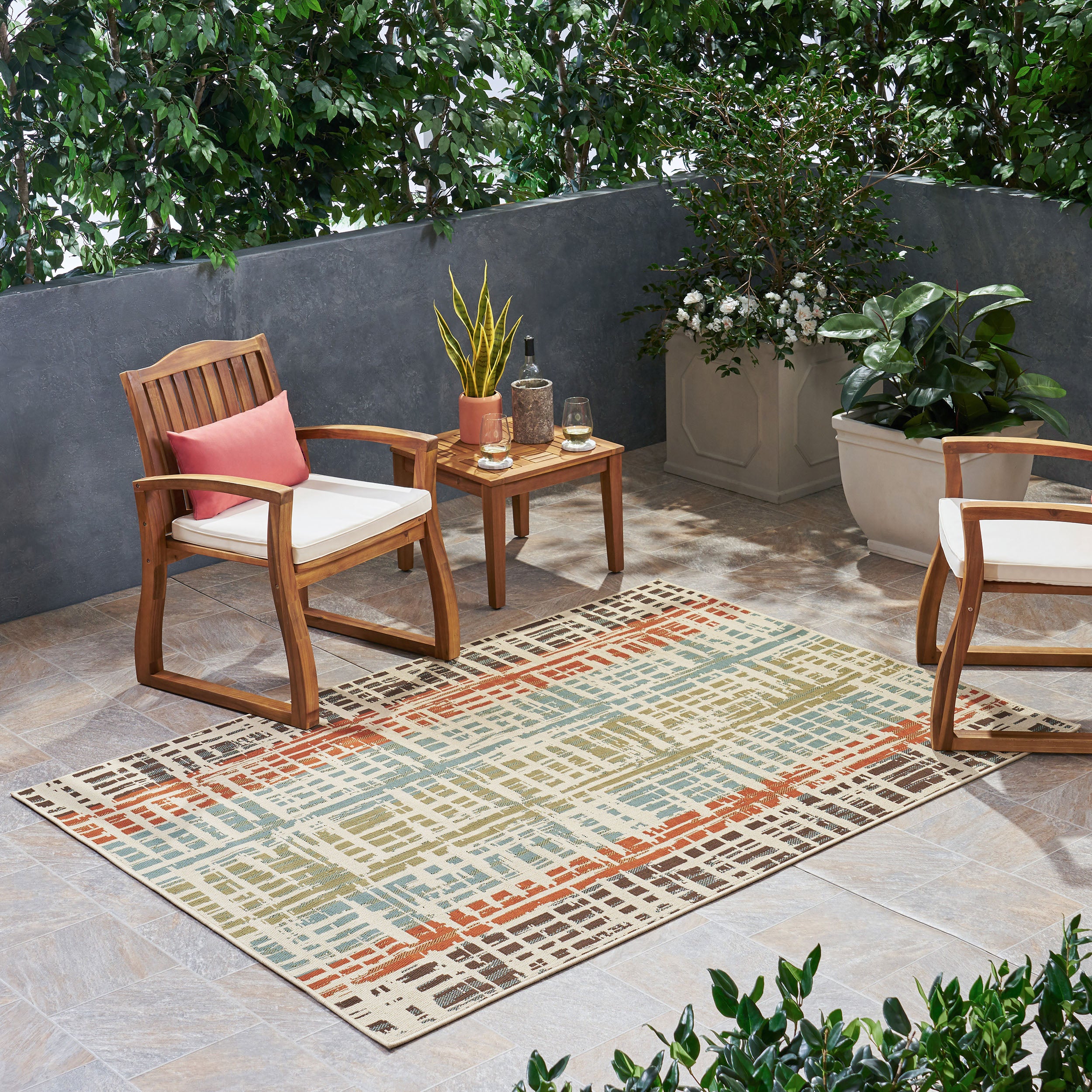 Delilah Outdoor Contemporary Area Rug