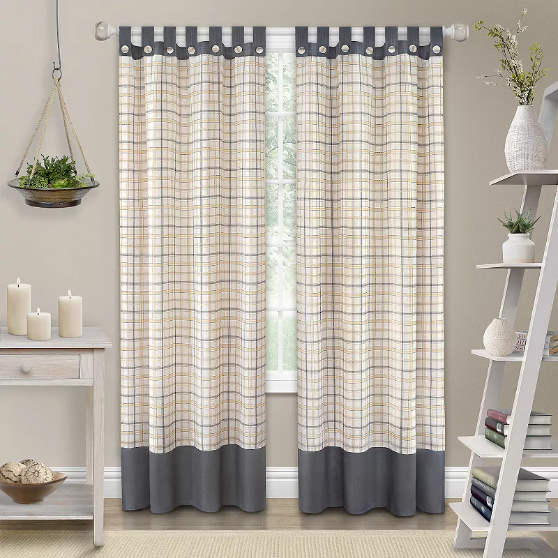 Achim Tattersall Button Tab Top Window Curtain