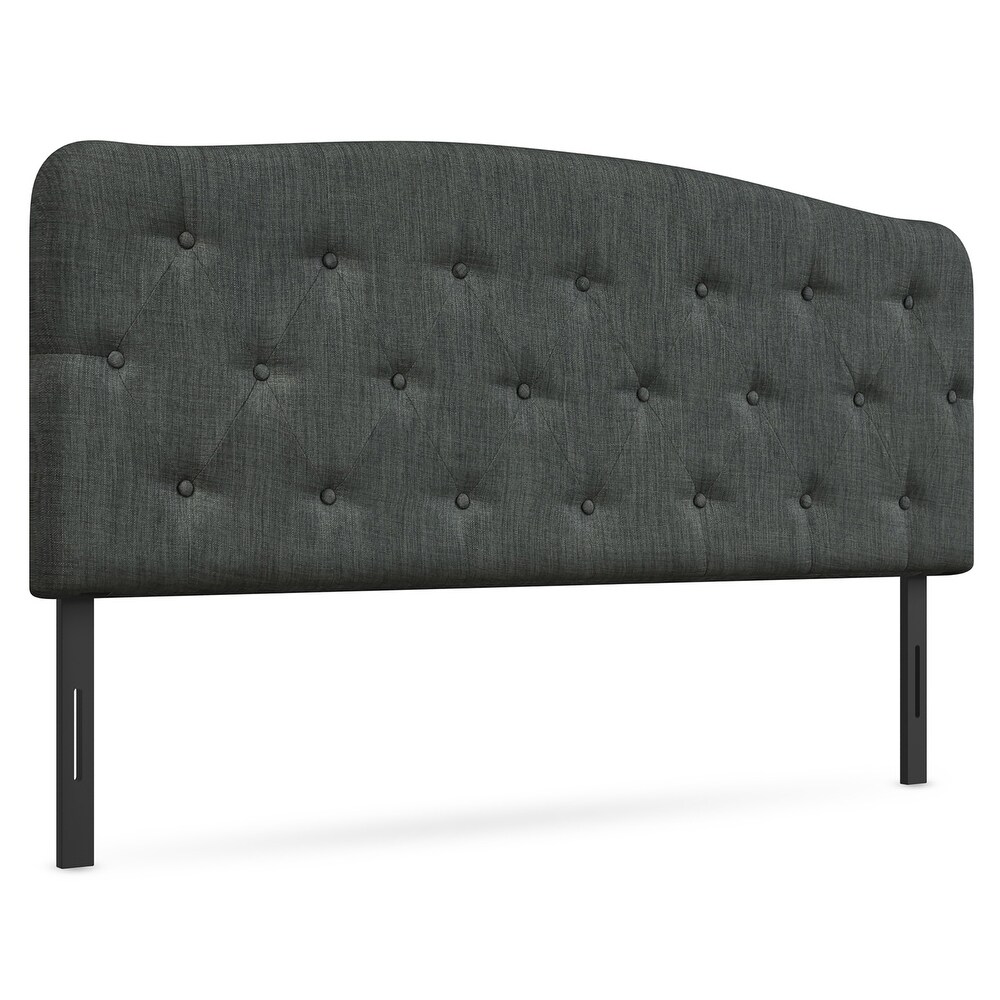 Costway Full Size Upholstered Headboard Only Adjust Button Tufted Faux