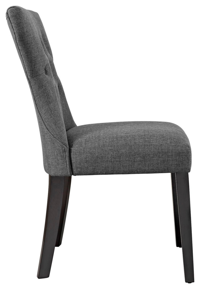 Modern Contemporary Dining Side Chair  Beige Fabric   Transitional   Dining Chairs   by House Bound  Houzz