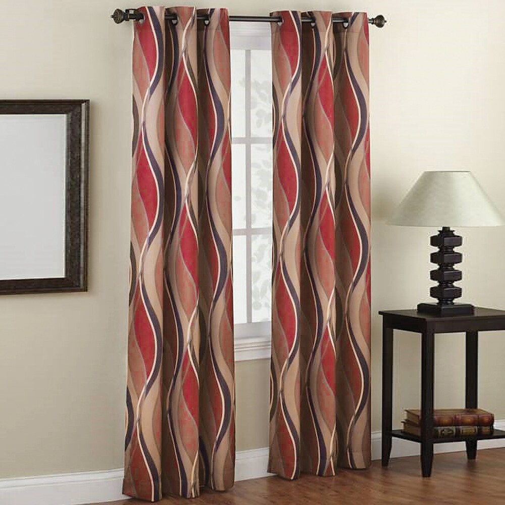 Intersect Wave Grommet Top Curtain Panel