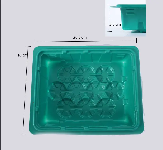 Non toxic Polystyrene Cabbages Seed Tray Good Quality Thicken Green Color Seedlingplant Tray for Growing Seedlings