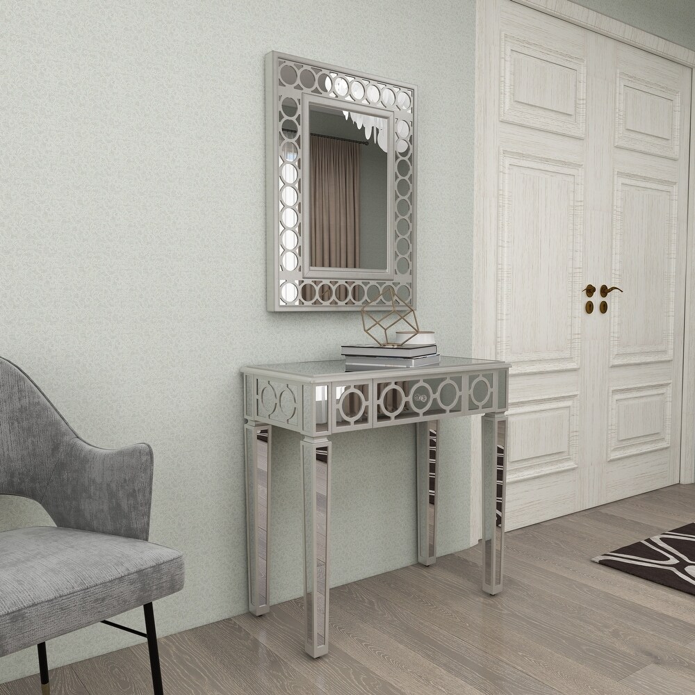 Grey MDF Glam Console Table (Set of 2)   S/2 31\