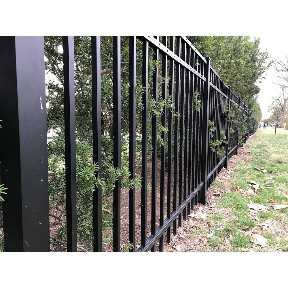 Fence Armor 2 in. L x 2 in. W x 3 in. H Black Ornamental Fence Post Guard FA2X2OBMB