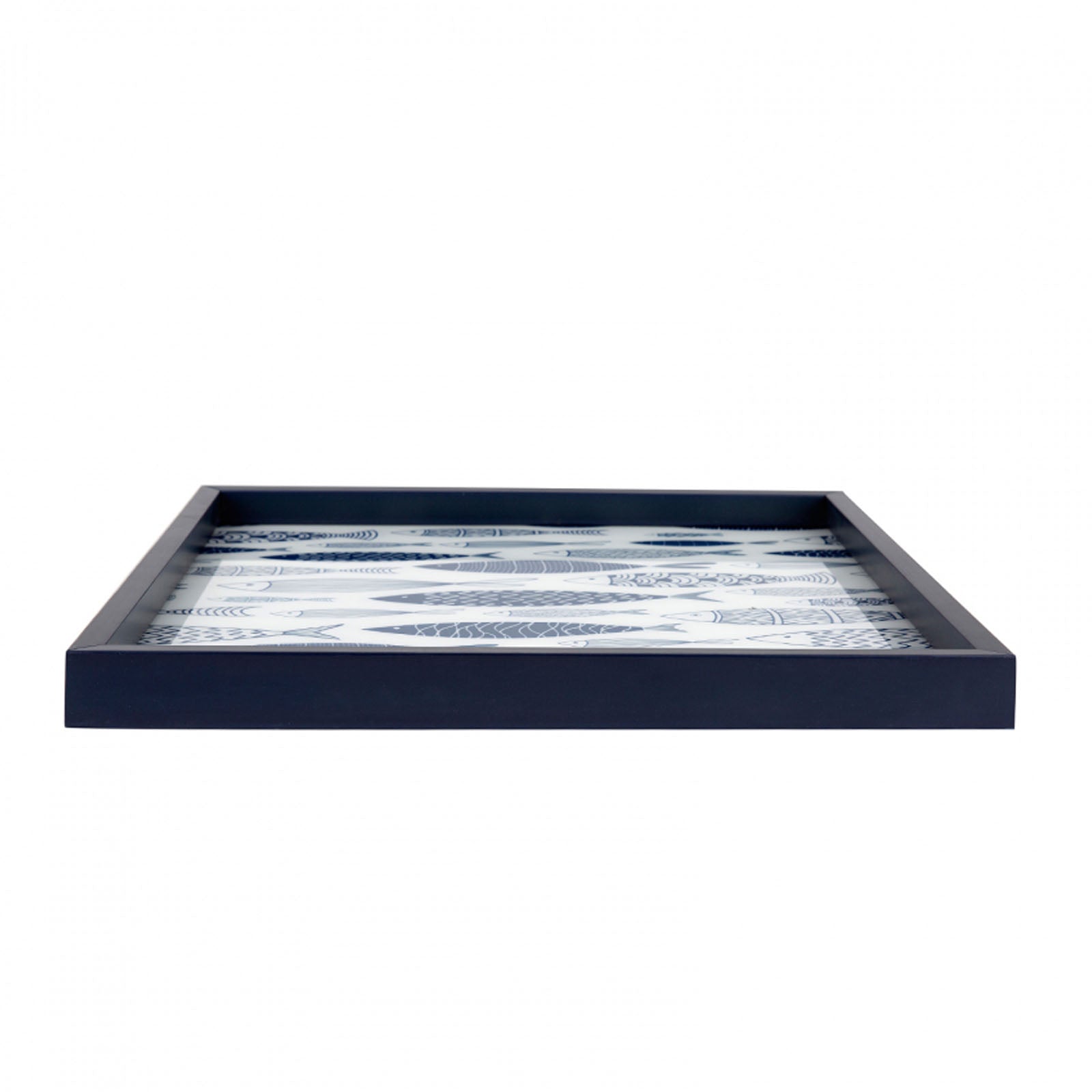 Karaca Home Nanza Dark Blue Fish Square Tray 40X40 Cm 300.19.02.355