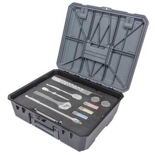 DECKED 17.5 in. W x 20.5 in. D x 8 in. H Grey D-Box Drawer Tool Box with Customizable Foam Inserts AD32