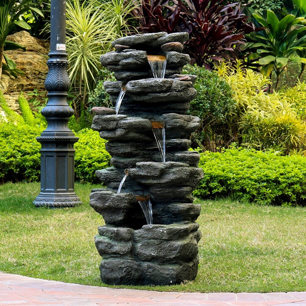 40 inch Cascading LED Waterfall Fountain