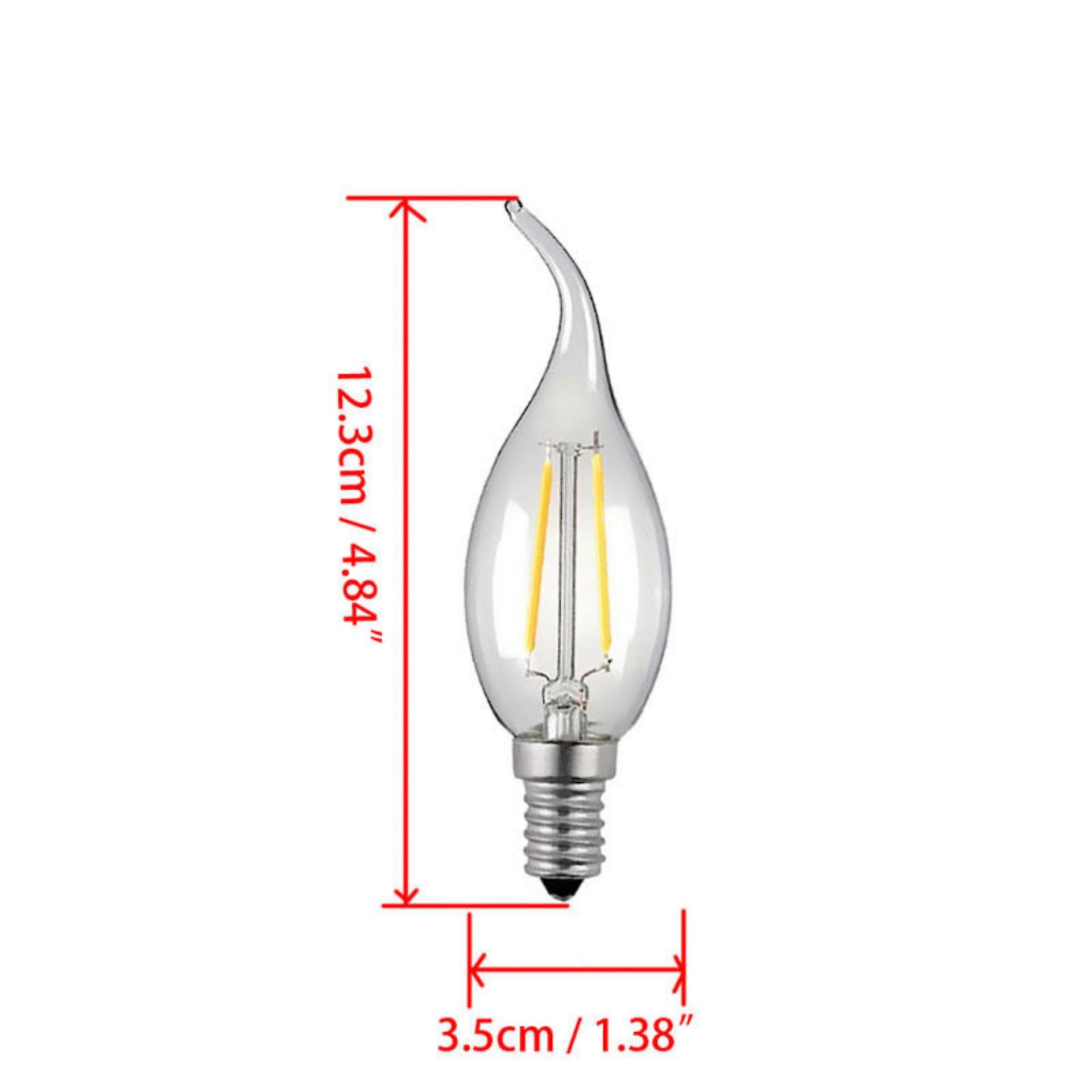 E14 2w Edison Cob ment Retro Led Light Candle/flame Bulb Lamp Chandelier