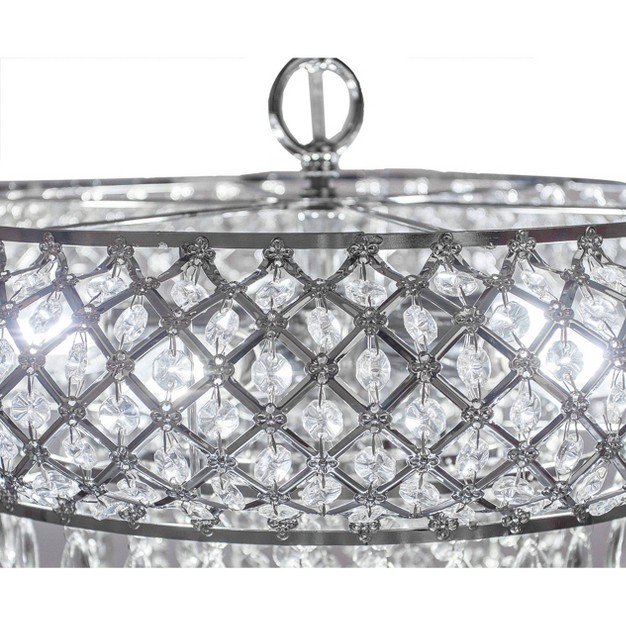 Tiered Crystal Glass Hanging Chandelier Chrome River Of Goods