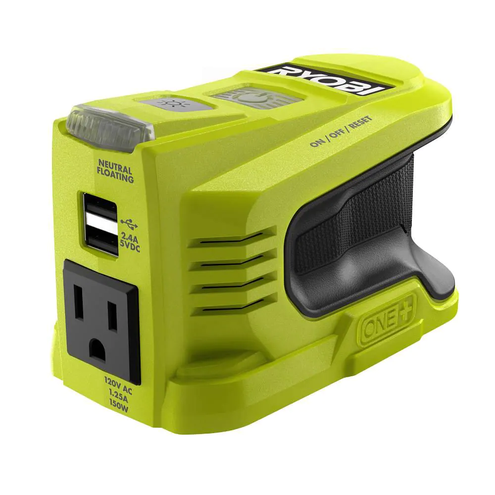 RYOBI PAD01B-RYi150BG ONE+ 18V Cordless 2-Tool Combo Kit with Bluetooth Speaker and 150-Watt Power Inverter (Tools Only)