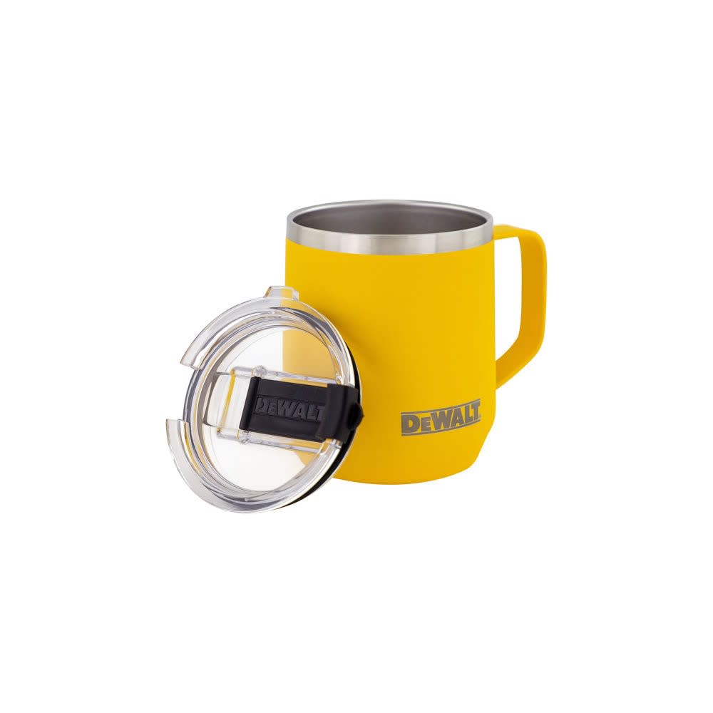 DEWALT Coffee Mug 14oz 18/8 Stainless Steel Yellow