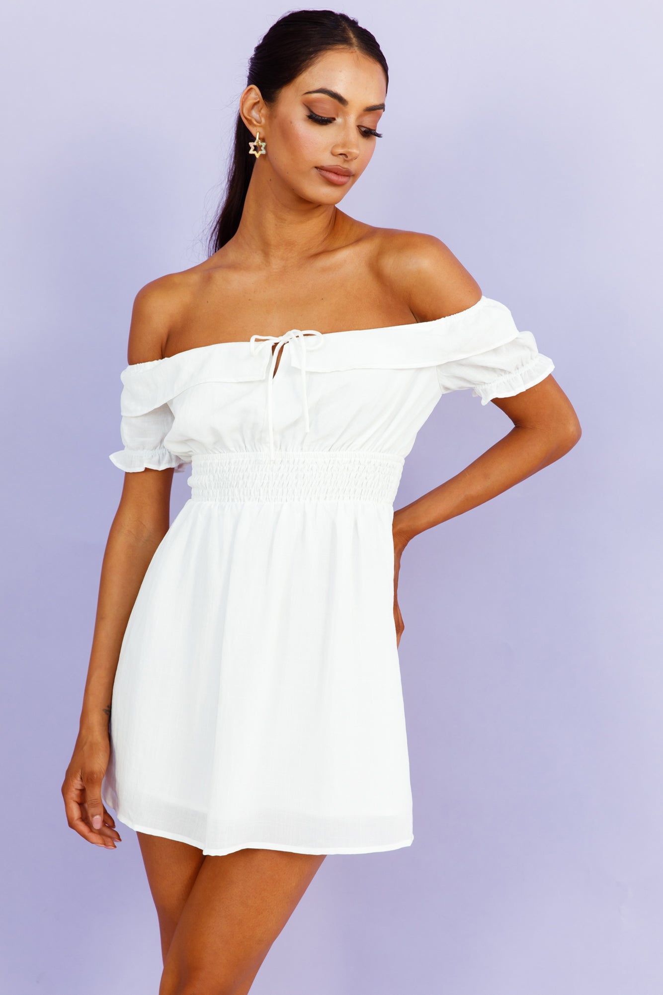 Glowing Weekend Dress White