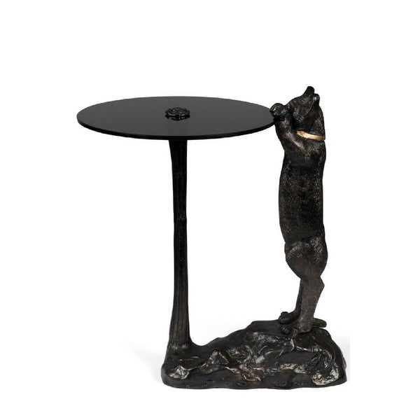 Bold Monkey No Girlfriend No Problem Black Panther Side Table