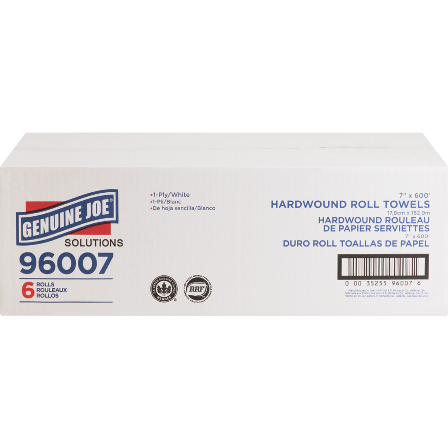 1-ply Hardwound Towels by Genuine Joe GJO96007