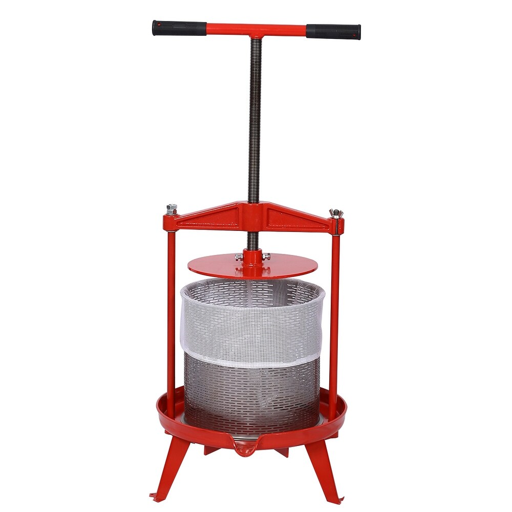 3.69 Gallon Red Stainless Steel Fruit Wine Apple Press Wine Making Instrument