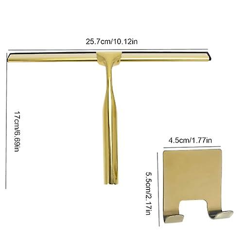 Shower Squeegee， Multi-Purpose Stainless Steel Shower Wiper for Glass with Handle， Glass Squeegee fo