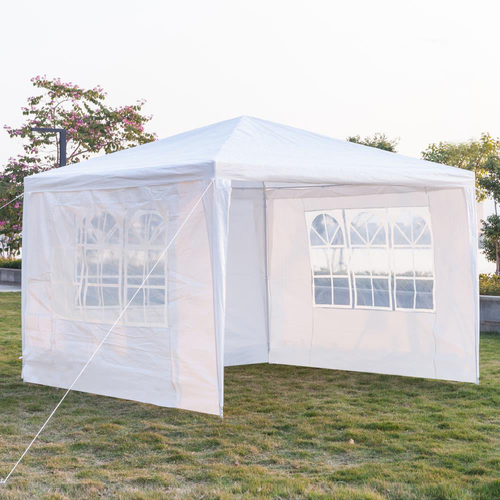 Ktaxon 10'x10' Outdoor Canopy W/3 Sidewall Wedding Party Tent White