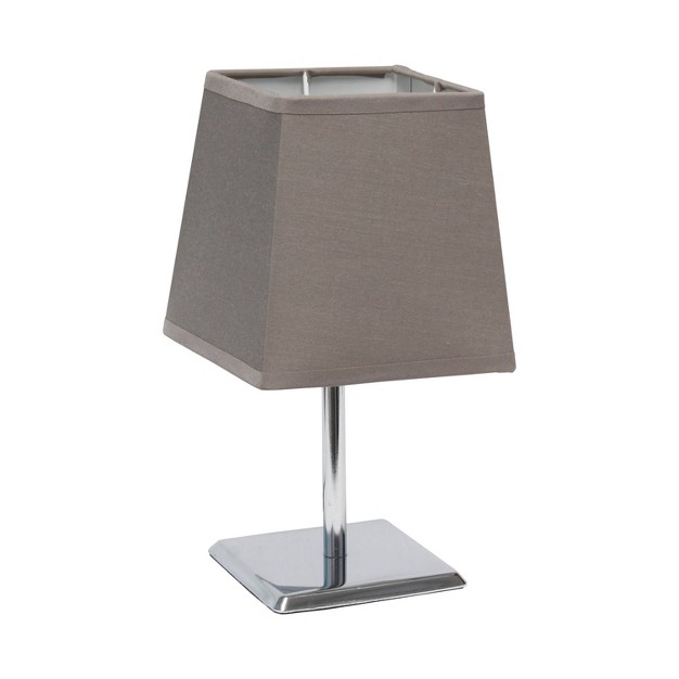 Mini Table Lamp With Squared Empire Fabric Shade Simple Designs