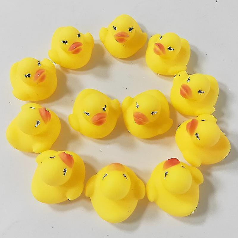 50pcs Mini Yellow Rubber Duck Bath Toy Rubber Duck Pool Toy Rubber Duck Baby Shower Decoration