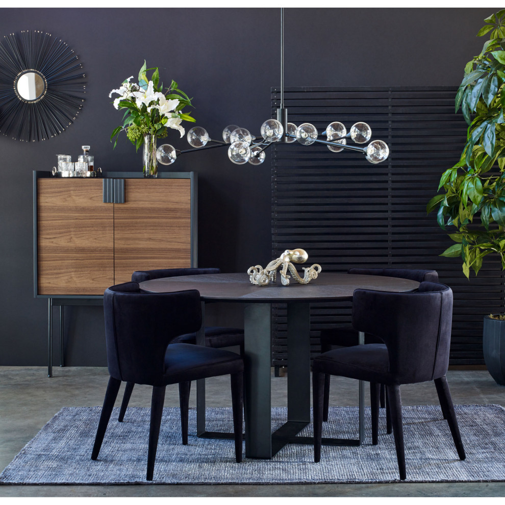 Jennaya Dining Chair Black   Midcentury   Dining Chairs   by Kolibri Decor  Houzz