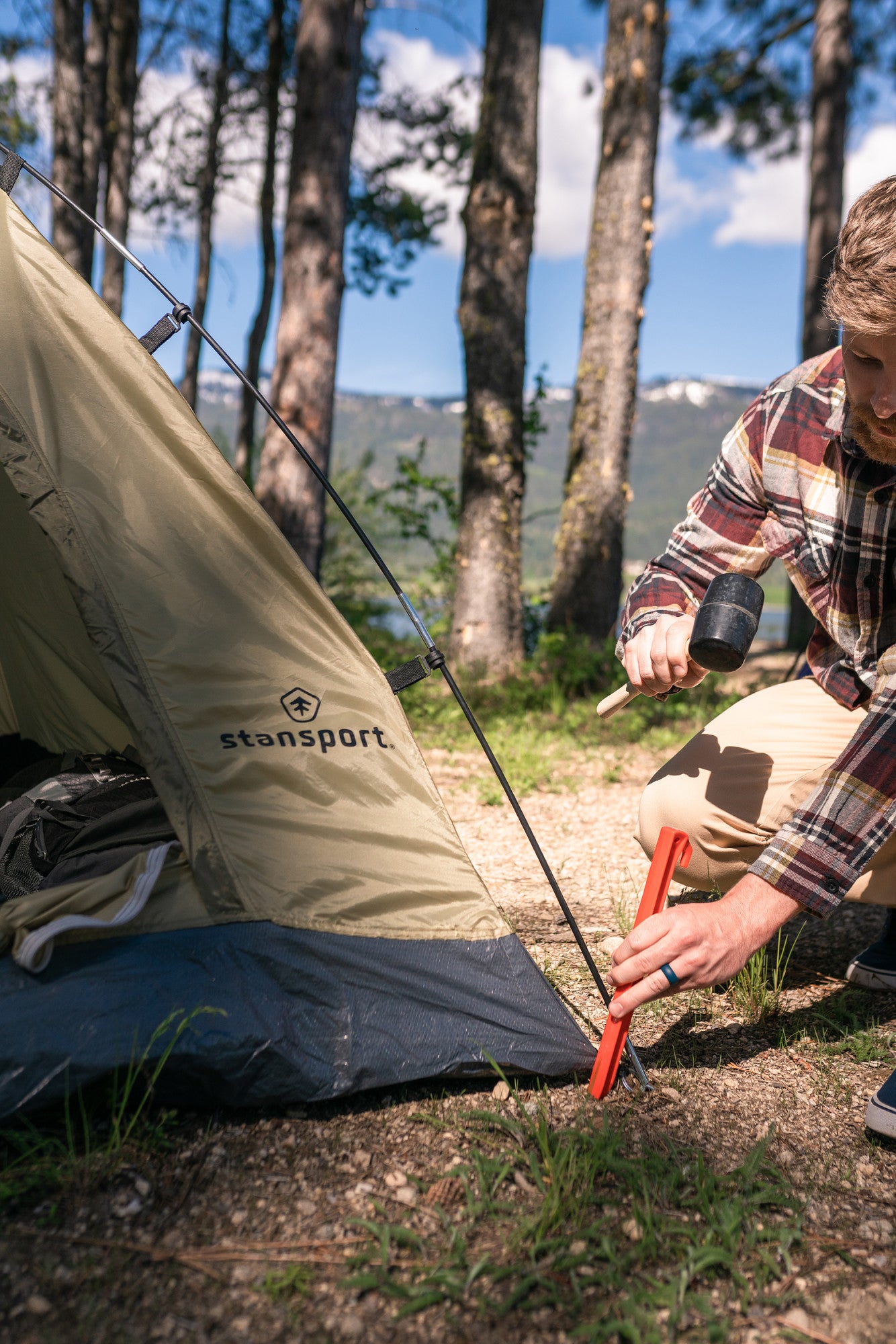 Stansport Hunter Buddy 2-Person Tent - Forest/Tan