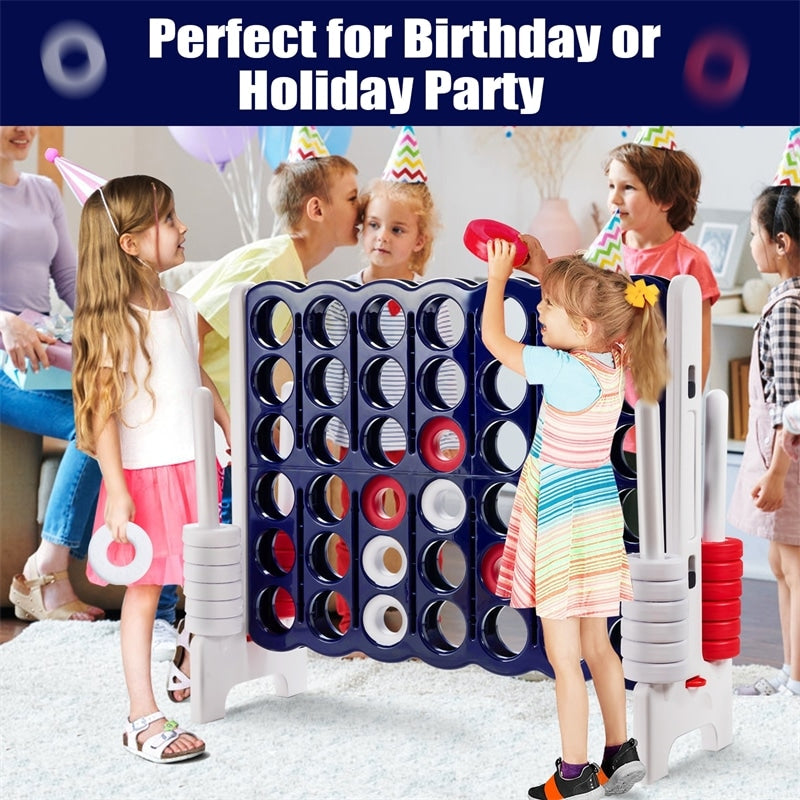 Jumbo 4-to-Score 4-in-A-Row Giant Game Set for Kids Adults