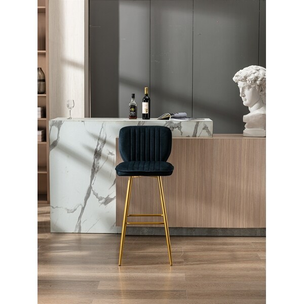 Armless Bar Stools with Back and Footrest for Home Kitchen Bar