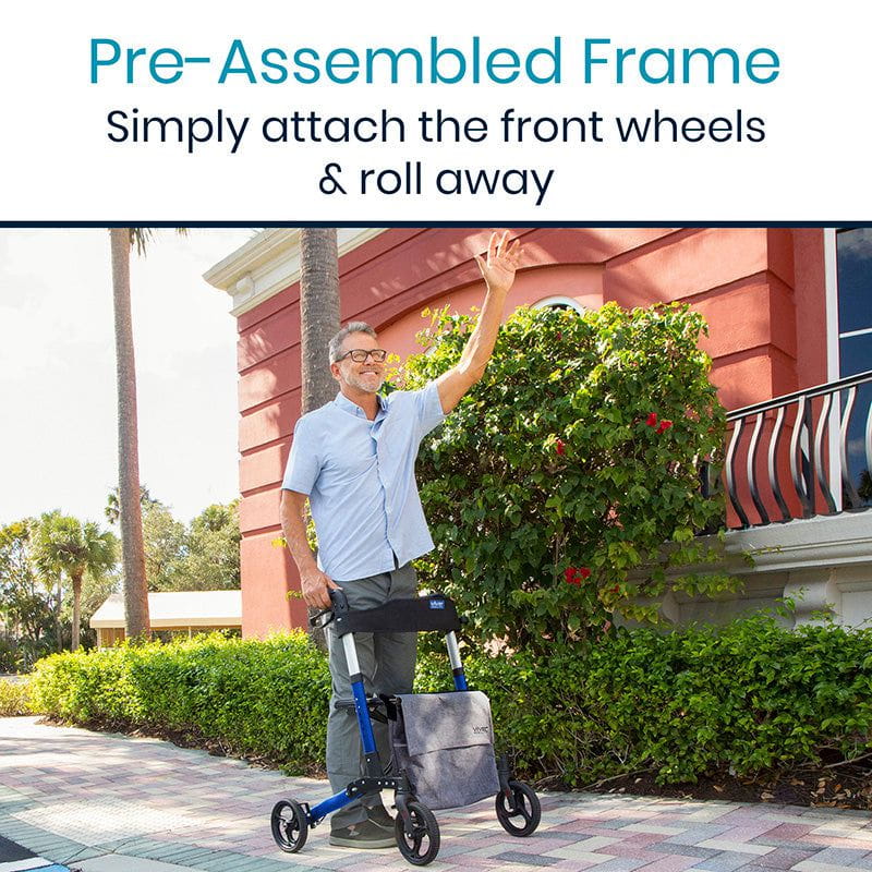 Vive Health Foldable Lightweight Rollator Series T For Seniors