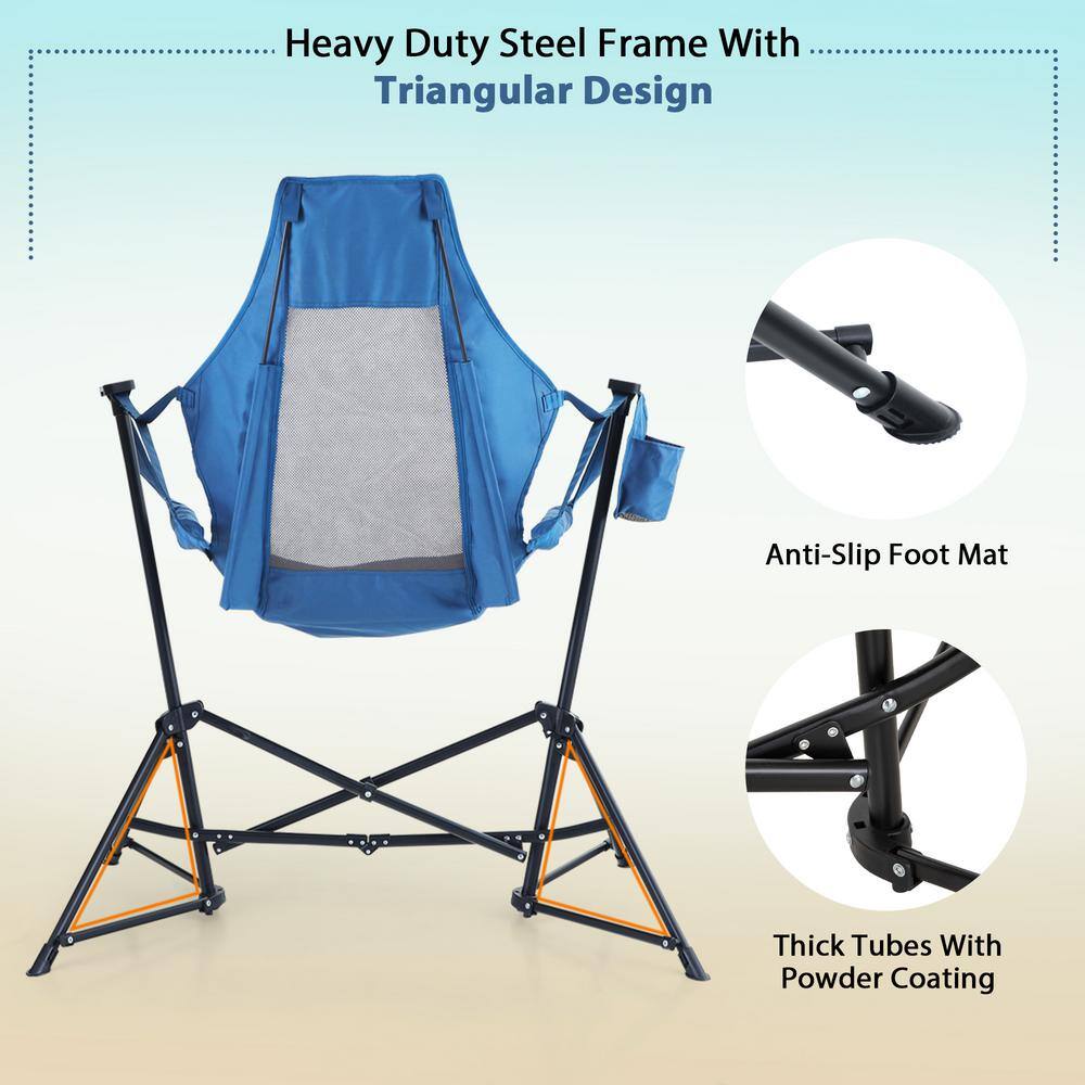 PHI VILLA Oversized Portable Hammock Foldable Camping Chair Heavy-Duty THD-E01CC-208