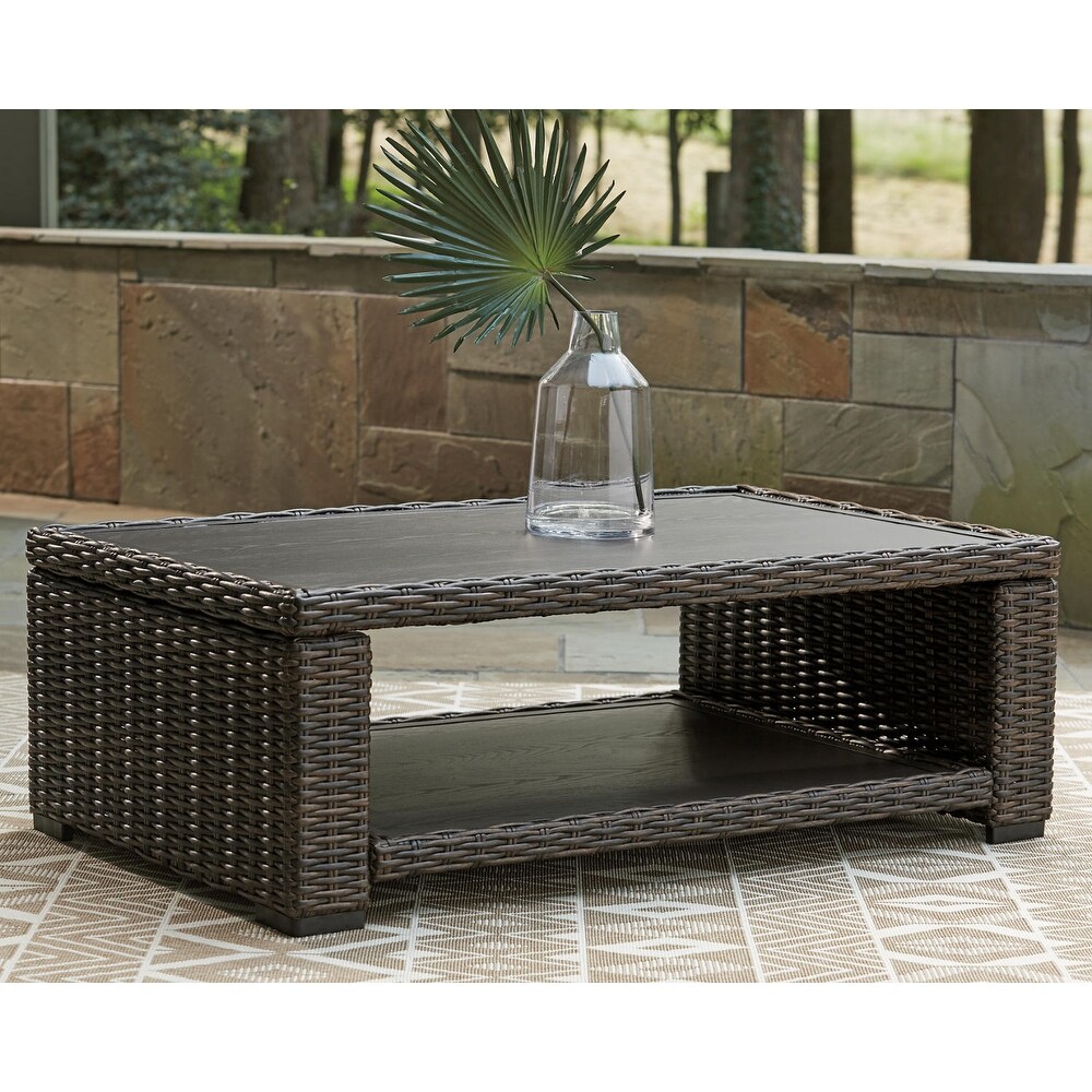 Signature Design by Ashley Grasson Lane Brown Rectangular Cocktail Table