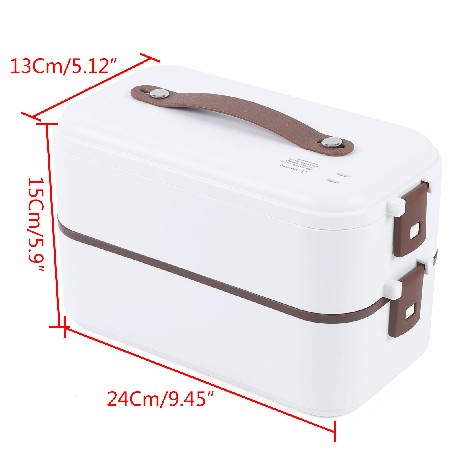 FUTATA Electric Lunch Box 300W Food Heated 110V Portable Food Warmer Heater Box For Car/Truck/Home Self Heating Box - 304 Stainless Steel