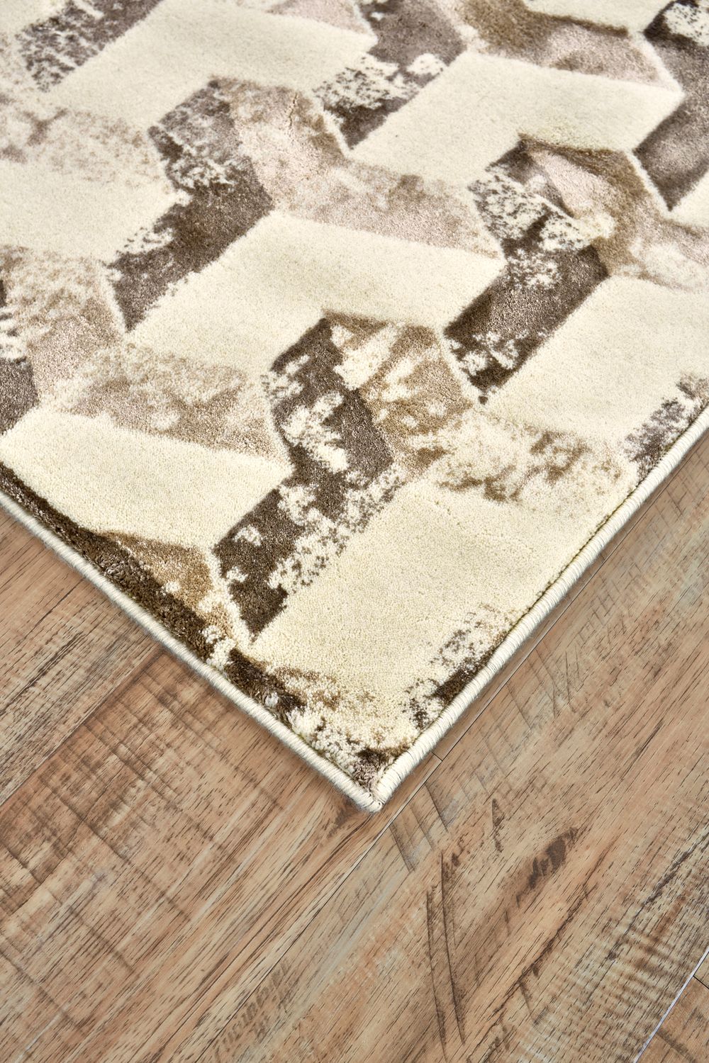 Nahele Cream and Brown Rug by BD Fine