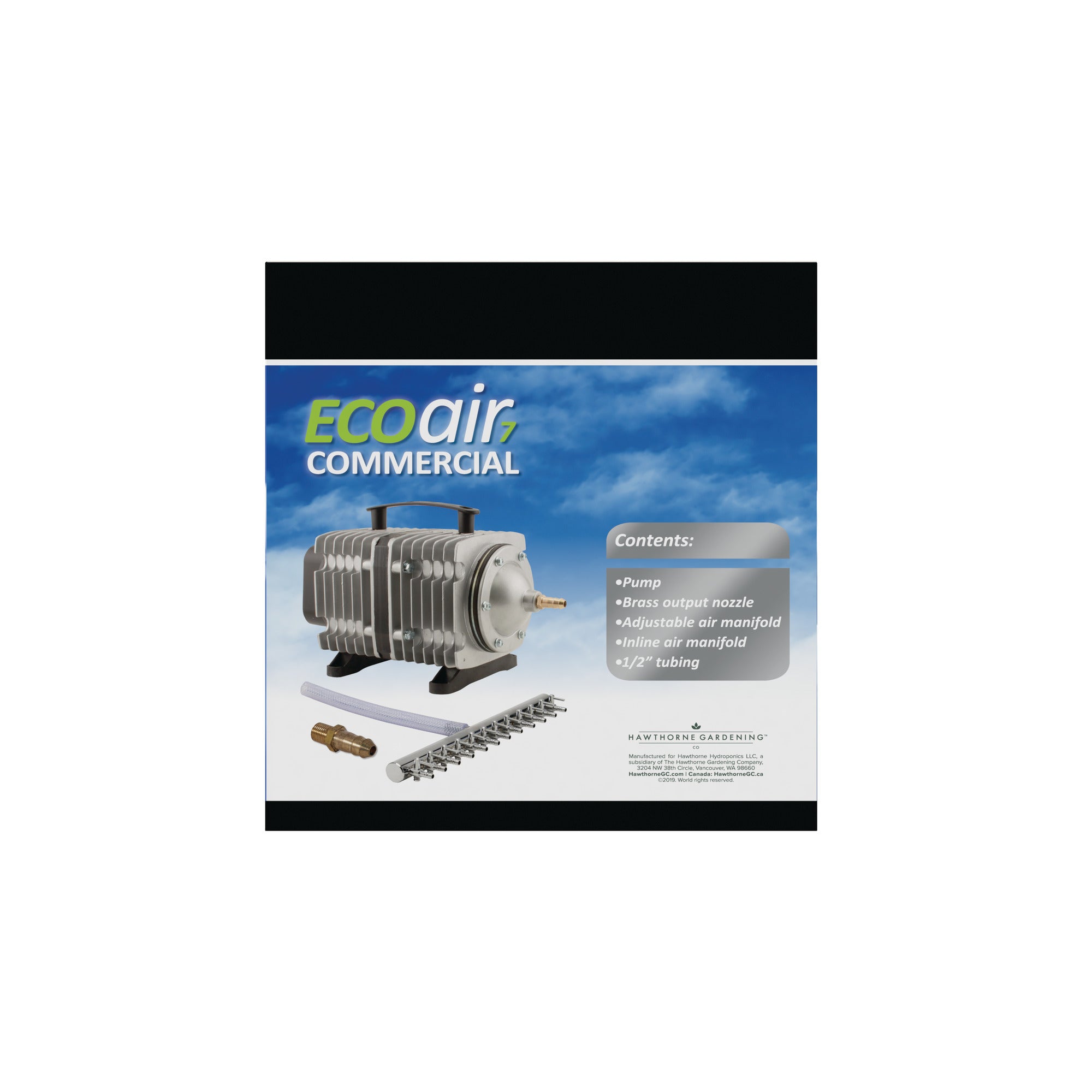 EcoPlus ECOair7 Commercial Grade Air Pump 200 Watt， 3566 GPH