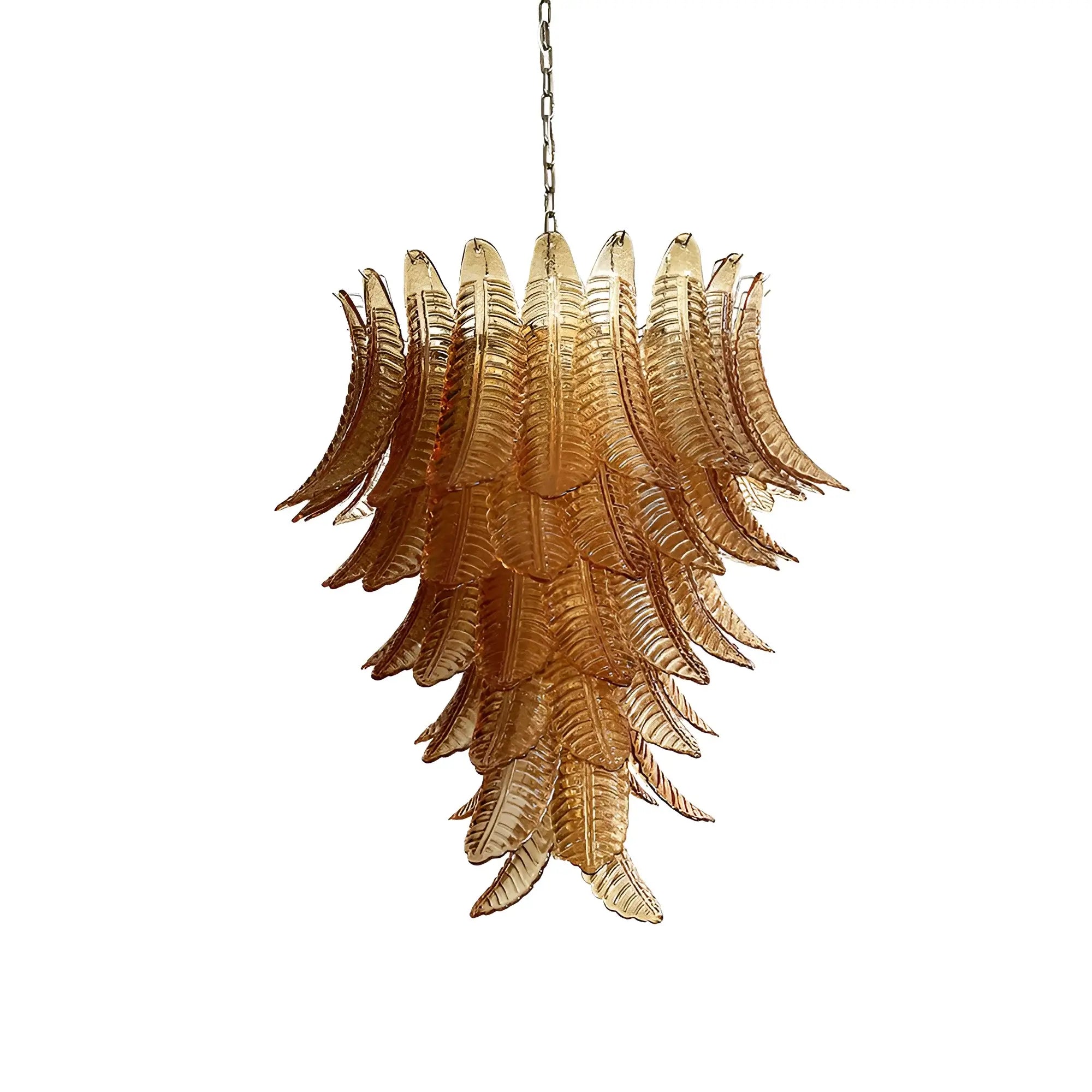 Amber Leaf Cascade Chandelier