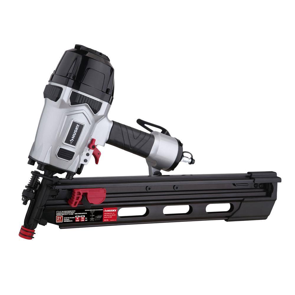 Husky Pneumatic 21-Degree 3-12 in. Full Round Head Framing Nailer DPFR2190