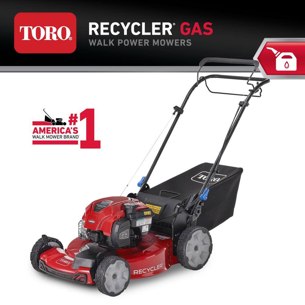 Toro 22 in. Recycler SmartStow Briggs  Stratton High Wheel FWD Gas Walk Behind Self Propelled Lawn Mower 21445