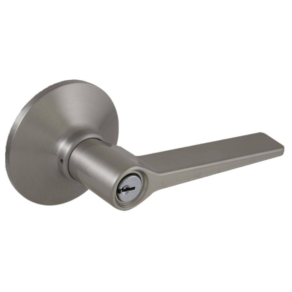 Defiant Freedom Satin Nickel Keyed Entry Door Lever 32LEX200B