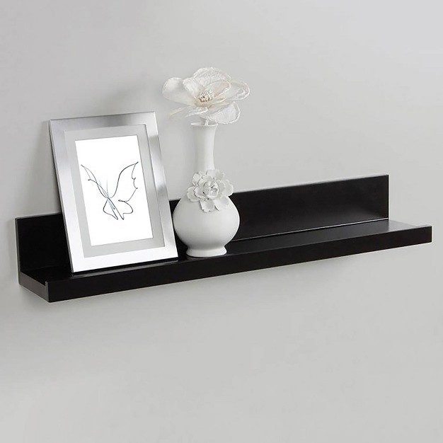 Modern Picture Ledge Floating Wall Shelf Black Inplace