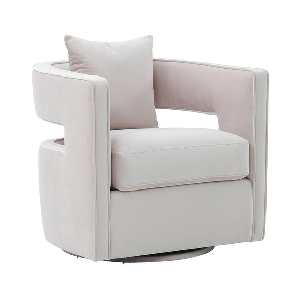 Kennedy Modern Accent Velvet Swivel Chair