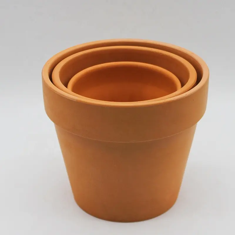 Round Wholesale Country  Garden Home Decoration classic Red pottery  Ceramic Flower Planter Pots