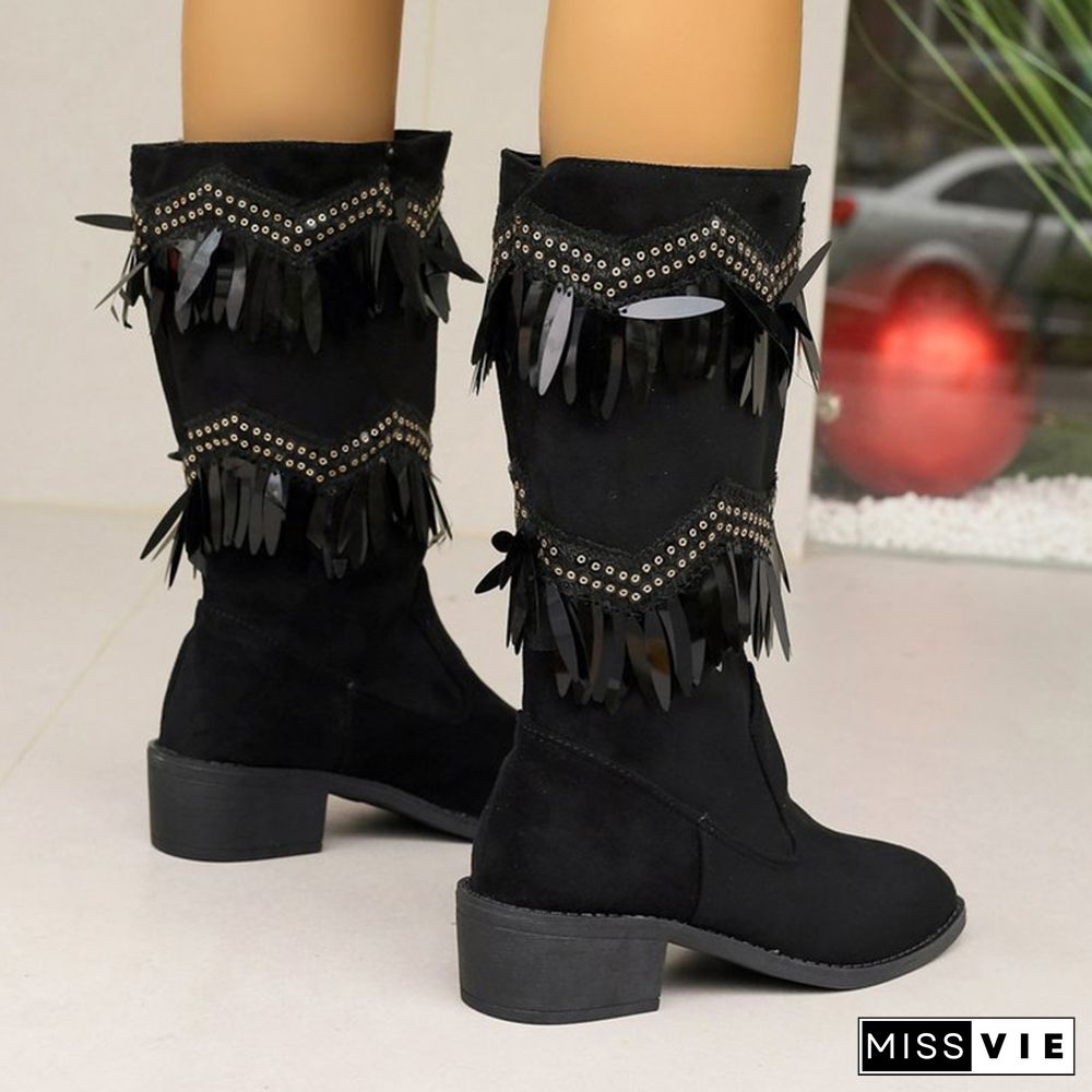 Vintage Western Tassel Rider Boots