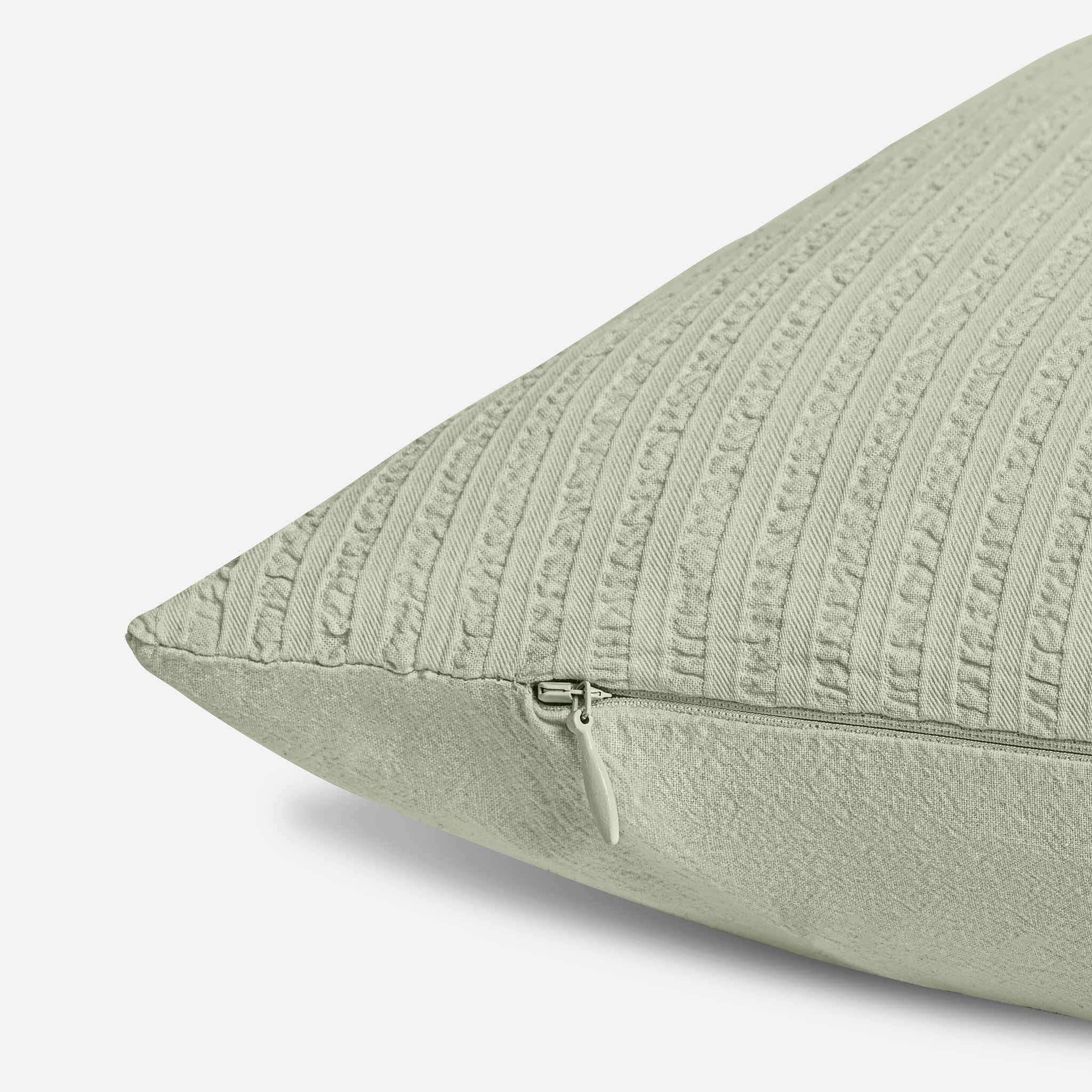 Textured Stripe Lumbar Pillow Cover - Last Call