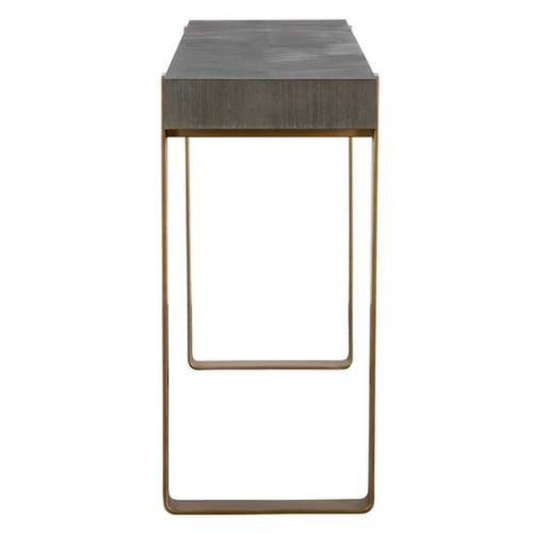 Kea Dark Walnut and Light Gray Console Table