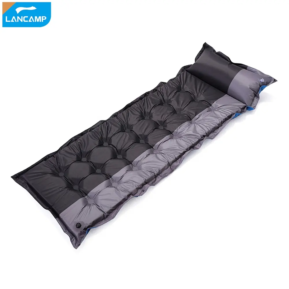 Waterproof Self Inflating Sleeping Mat Insulated Foam Lightweight Inflatable Camping Mattress Pad with pillows