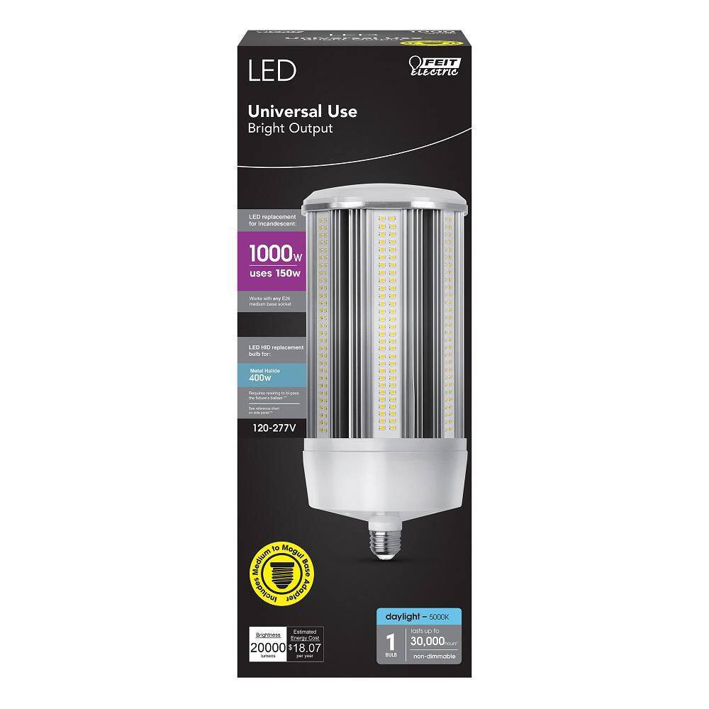 Feit Electric 1000-Watt Equivalent Corn Cob High Lumen Daylight (5000K) HID Utility LED Light Bulb (4-Pack) C200005KLEDHDRP4