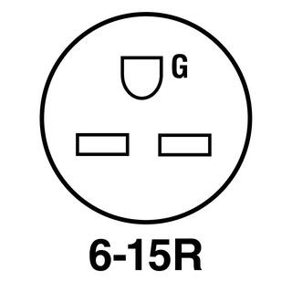 Legrand Pass  Seymour Extra-Hard Use 15 Amp 250-Volt NEMA 6-15R Straight Blade Connector PS5669XCCV4